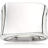 Ross-Simons Italian Sterling Silver Asymmetrical Square-Top Ring