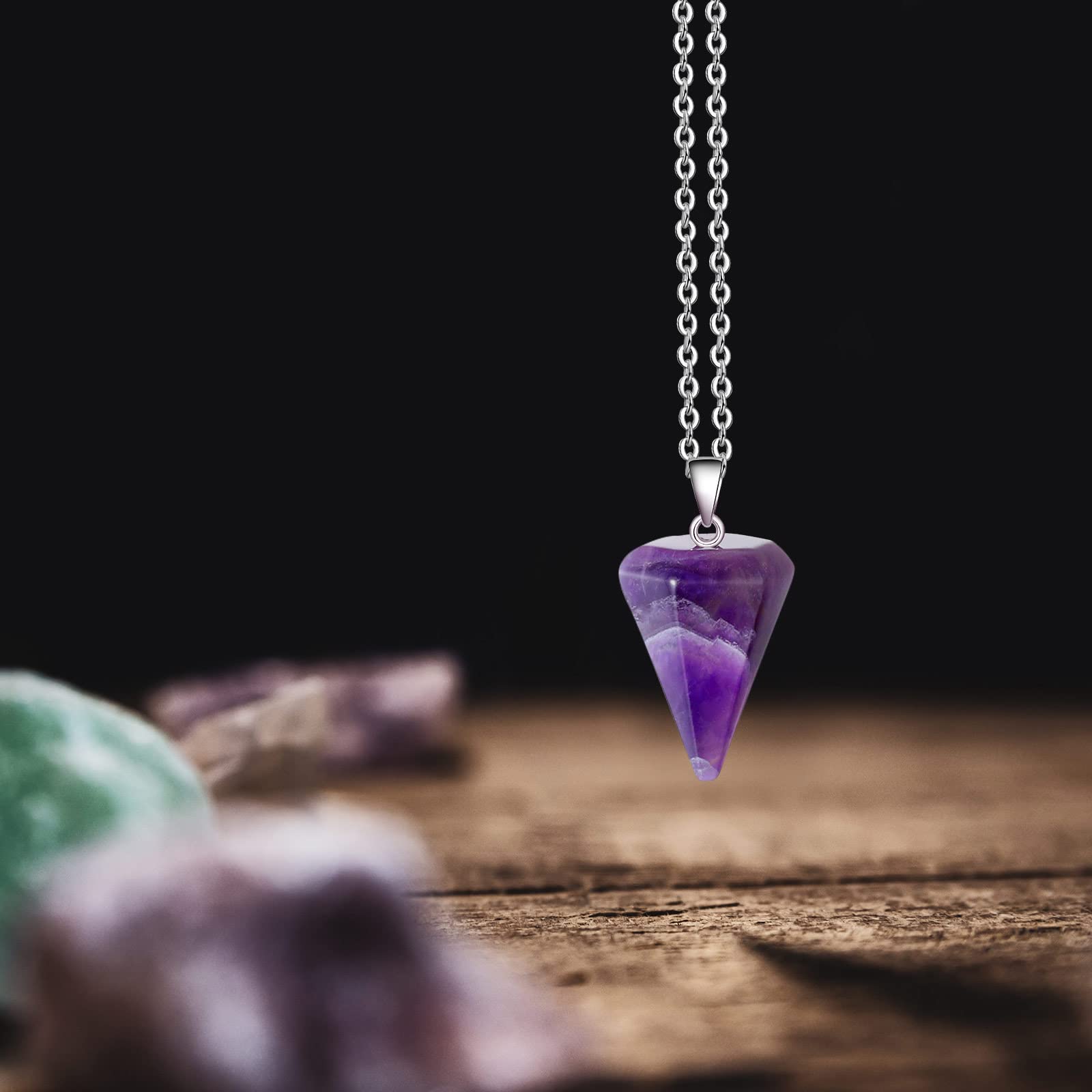 Butterfly Board Dowsing Divination Pendulum Witchcraft Altar Supplies with Crystal Necklace Metaphysical Message Witch Stuff Ceramic Pendulum Crystal for Beginner(Ceramic Board)