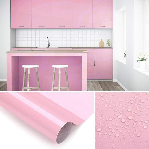 Avoir Images Kinlo 5 0 61m Papier Peint Auto Adhesif Rose Armoire De Cuisine actualisé salutations