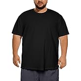 LemonVibe Men's 3XL-8XL Big and Tall T-Shirts Casual Stretch Short-Sleeve Tee for Men