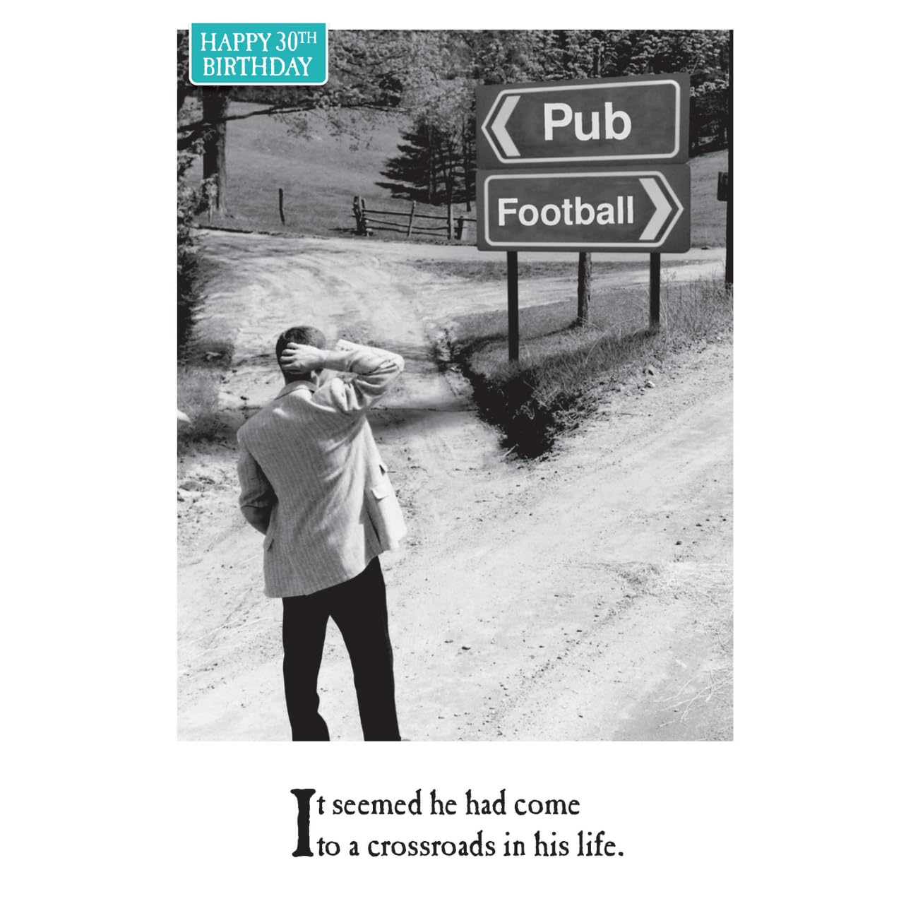 On the Ceiling, 30th Birthday Card for Him, Age 30 Birthday Card, Funny 30th Birthday Card for a Boy