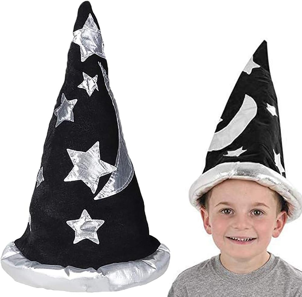 The Dreidel Company Colorful Wizard Hat, Moon and Star Design, DressUp