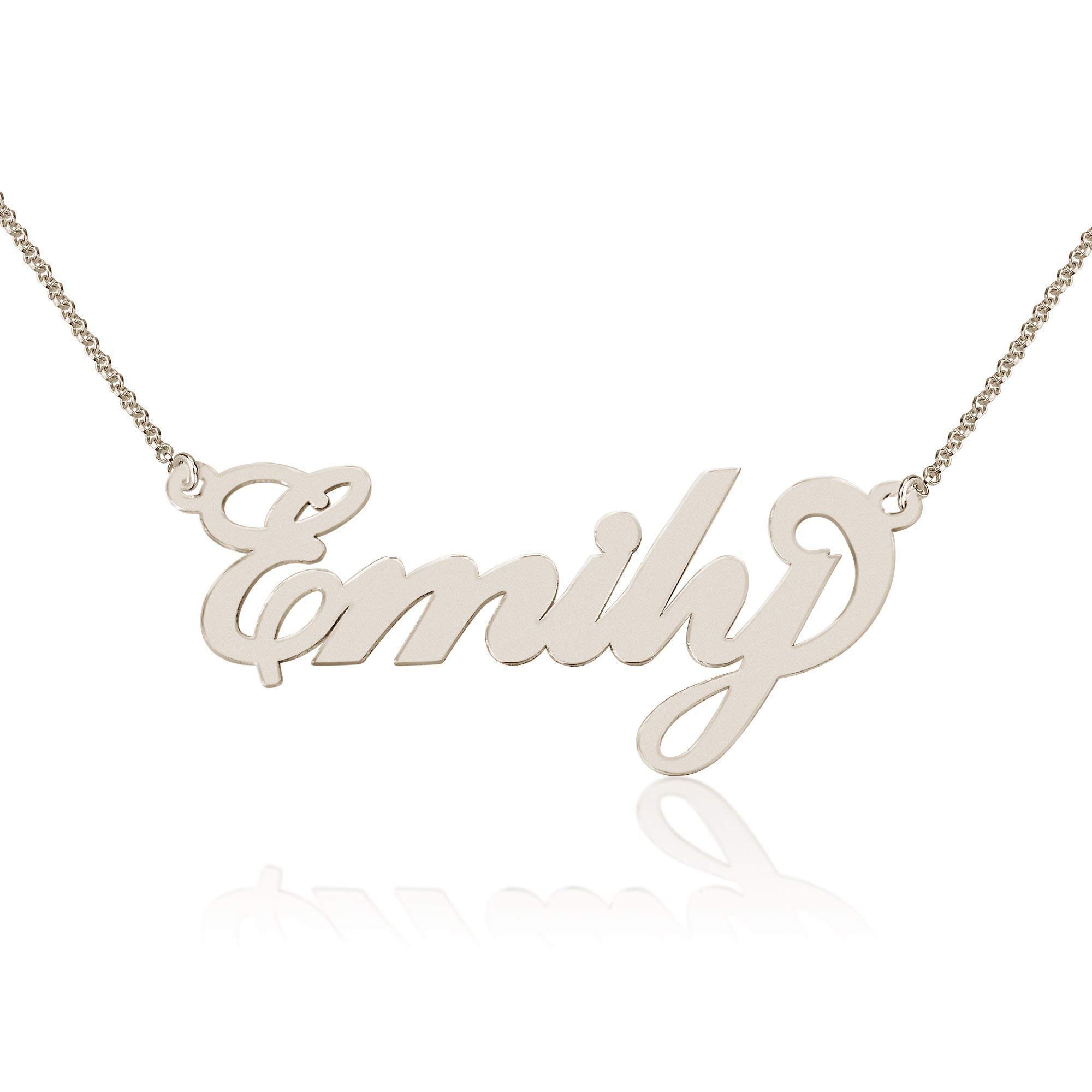 Personalized Emily Name Necklace, Custom made in stock, Sterling Silver