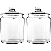Anchor Hocking Heritage Hill 1/2 Gallon Glass Jar with Lid, Set of 2