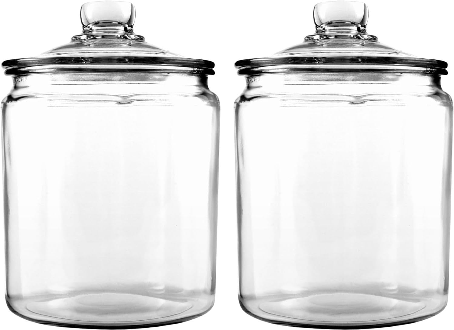 Photo 1 of *MISSING PARTS - See Clerk Notes*
Anchor Hocking Heritage Hill 1/2 Gallon Glass Jar with Lid, Set of 2