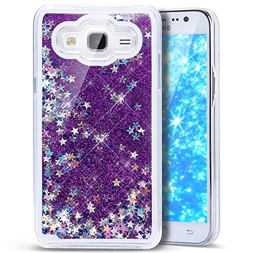 Galaxy grand prime case, phezen [liquid glitter] transp…
