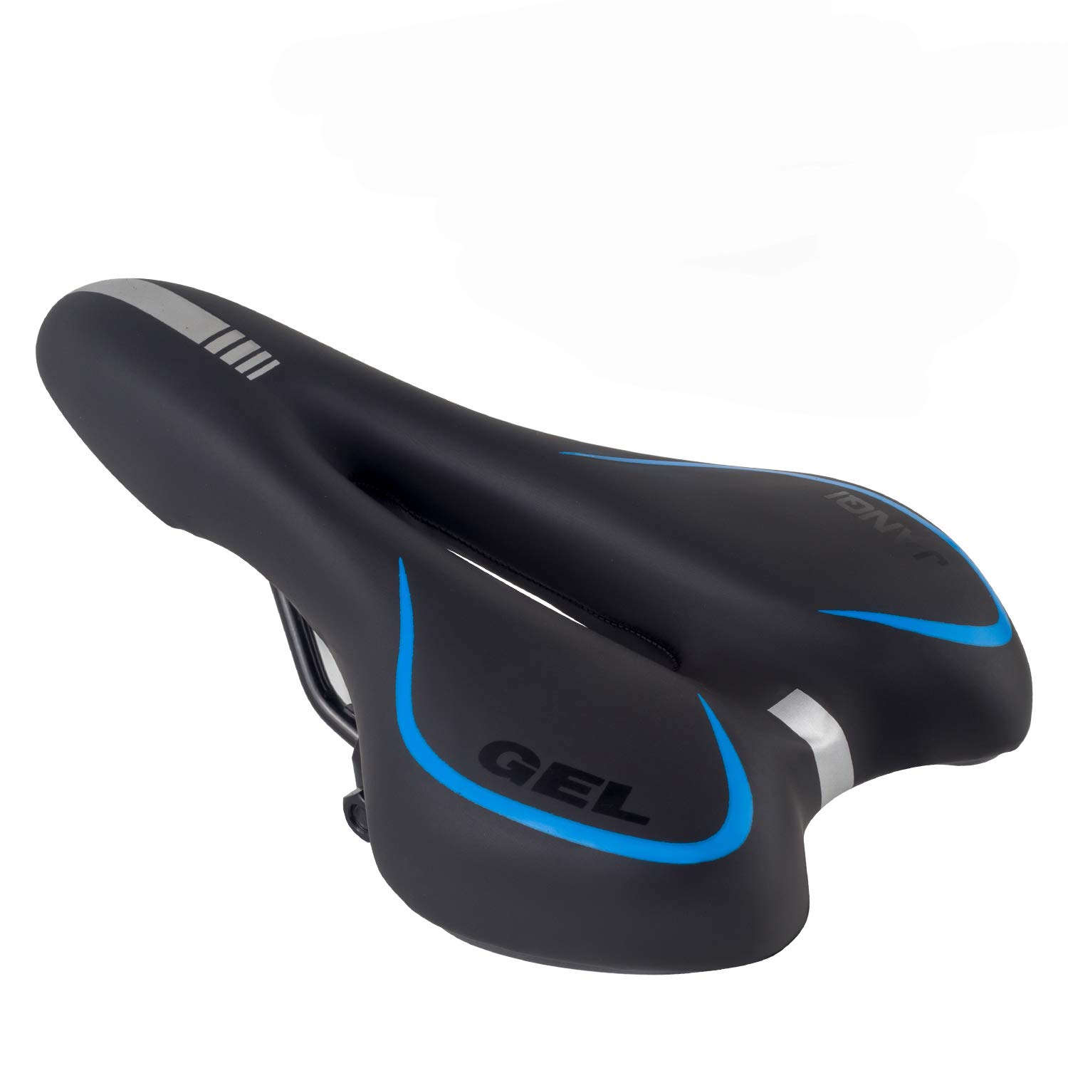 MSDADA Bike Saddle for Men & Women, Comfortable Soft Cushion, Waterproof, Road, Mountain, City Bikes (Blue)