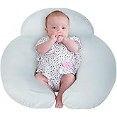 AMASKY Breast Feeding Pillows for Mom, Soft Cover with Breathable Filling, Machine Washable, Cotton, Light Blue, Pallet of Product