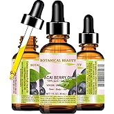 Botanical Beauty‎ ACAI BERRY OIL 100% Pure Natural Virgin Unrefined Cold Pressed Carrier Oil. 0.5 Fl Oz 15 ml for Face, Skin, Hair, Lip, Nails. Rich in Vitamin E