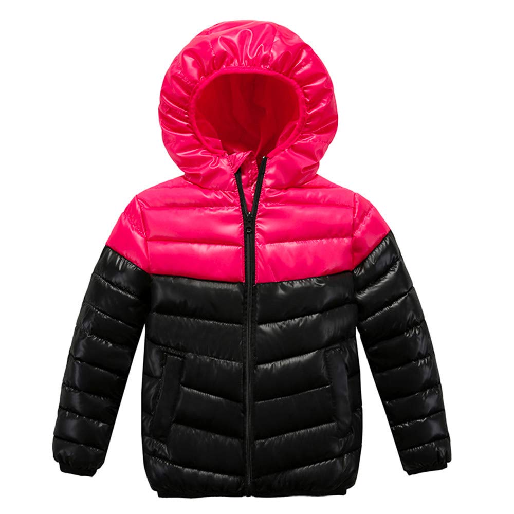Veste Enfant Chaude Matelassée Avec Capuche - 3 à 14 Ans - Polyester - Fermeture éclair, Poches - Pour école, Extérieur