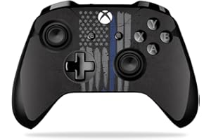 MIGHTY SKINS MightySkins Skin Compatible with Microsoft Xbox One X Controller - Thin Blue Line K9 | Protective, Durable, and Unique Vinyl wrap Cover | Easy to Apply, Remove, and Change Styles | Made in The USA
