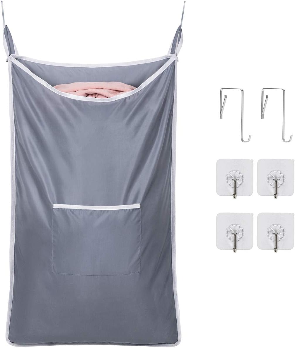 Chrislley 2 Pack Hanging Laundry Hamper Bag Hanging Bag for Laundry