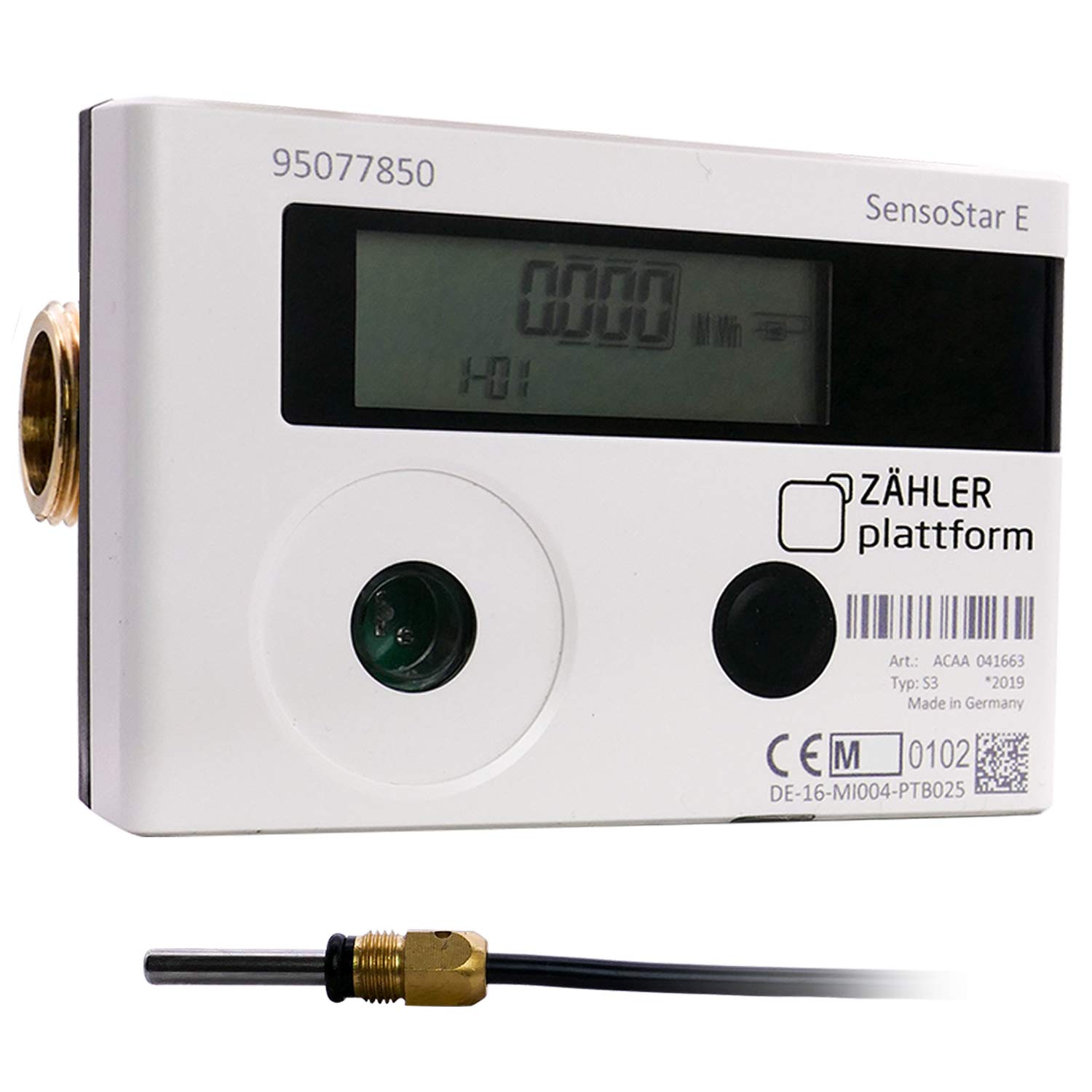Zähler Plattform Supercal® 739 heat meter single jet rated flow Qn 1.5 m³/h, connection 3/4 inch, length 110 mm, temperature sensor diameter 5.0 mm, calibration 2020 valid until 2026 Sontex