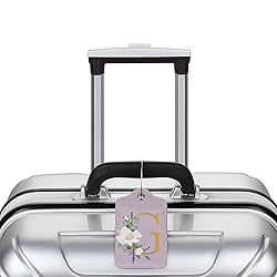 2 PCS Flower Lette G Luggage Tag for Suitcases