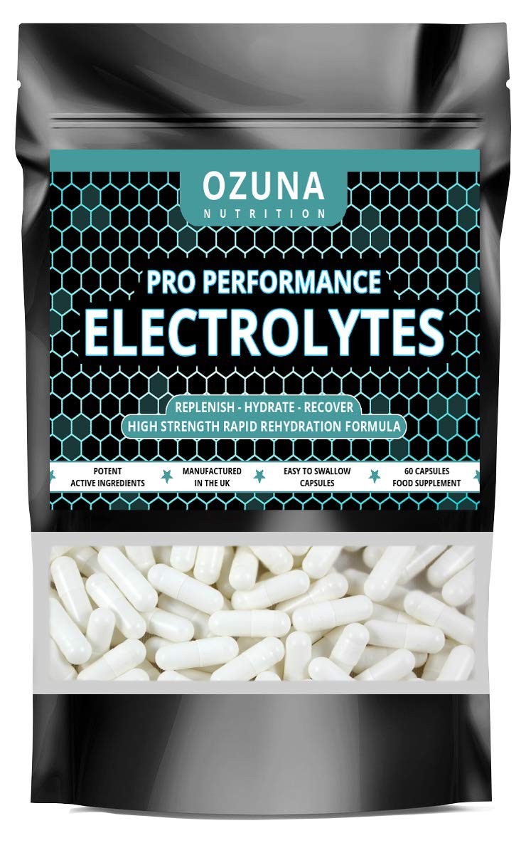 Pro Performance Electrolytes Tablets Rapid Hydration Replenish Lost Minerals & Salts | Suitable for Vegetarians | 60 Capsules