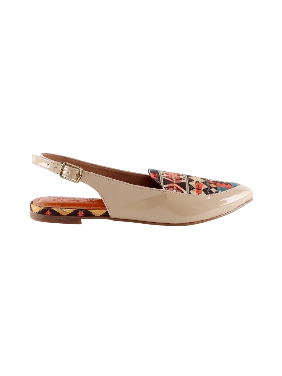 siendo desi printed sandals for women- beige