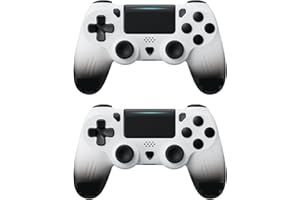 2 Pack Wireless Controller Compatible with PS4 Slim/Pro, Rechargeable Controller Gamepad with Dual Vibration, Ergonomic Grip(