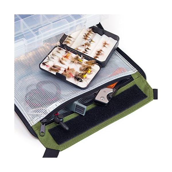 Elkton-Outdoors-Rolling-Tackle-Box-Green-L-157-x-W-96-x-H-185-inches-11-pounds-Waterproof-5-Retractable-Compartments-4-Rod-Holders-Rolling-Fishing-Tackle-Bag-Roller-Tackle-Box