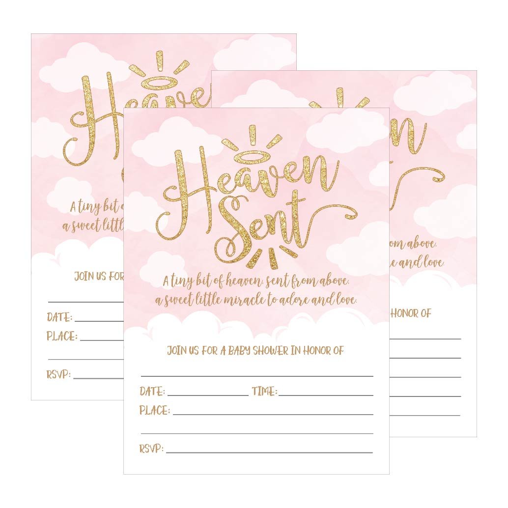 cloud baby shower invitations