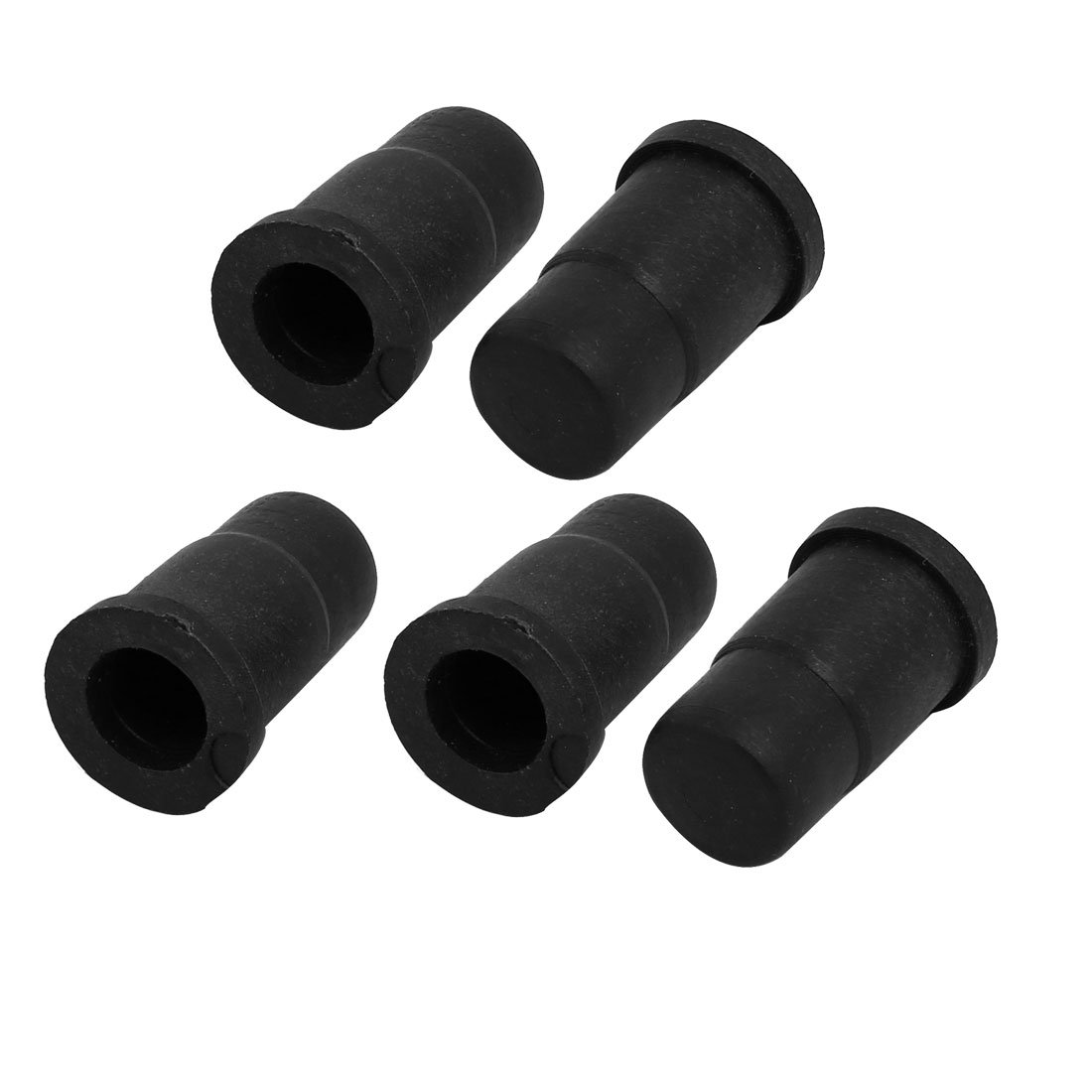 sourcingmap 5pcs 32mmx19mm Socket Sleeve Inserts Caps Black for Grip Neck Caster Wheel