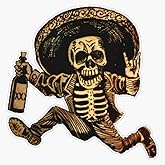 Cool Skleton Sticker Vinyl Waterproof Sticker Decal Car Laptop Wall Window Bumper Sticker 5