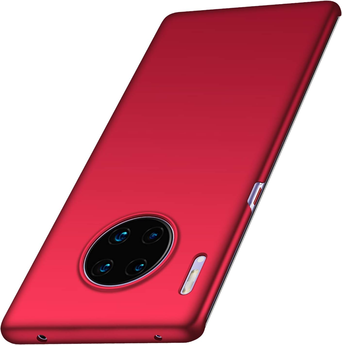 Tianyd Huawei Mate 30 Pro Mobile Phone Case,[Color Series] [Ultra-Thin] [Anti-Fall] Minimalist PC Material Ultra-Thin protecvtie Cover for Huawei Mate 30 Pro (Smooth Red)