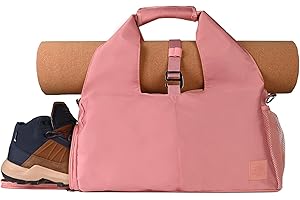 VENTURE PEAK Yoga Bag for Women, Carryall Polyester Yoga Gym Bag Tote Bag for Pilates Bag Shoulder for Travel Office Beach Workout (Pink)