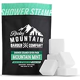 Mountain Mint Shower Steamers 7 Pack – Made in USA with Extra Strong Scent- Essential Oil Aromatherapy with Eucalyptus, Peppermint & Menthol - Refreshing Scent for Stress Relief