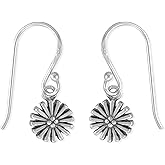 Boma Jewelry Sterling Silver Flower Dangle Earrings