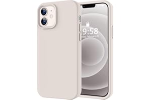 LOVE 3000 Designed for iPhone 12 Case/iPhone 12 Pro Case, Premium Silicone with [Soft Anti-Scratch Microfiber Lining] Shockproof Protective Phone Case for Men Women Girls 6.1", Stone