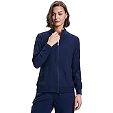 floralhue Scrub Jackets for Women, Zip Front Medical Jacket, Nurse Coats