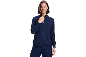 floralhue Scrub Jackets for Women, Zip Front Medical Jacket, Nurse Caots