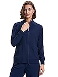 floralhue Scrub Jackets for Women, Zip Front