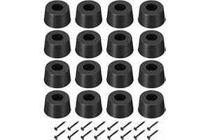 MECCANIXITY Rubber Speaker Isolation Feet,1.3" Black Anti-Vibration Base Pad with Screws Amplifier Stand Feet Mat for Electro