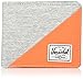 Herschel Supply Co. Unisex-Adult's Roy RFID Wallet, Light Grey Crosshatch/Vermillion Orange, One Size