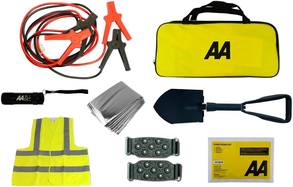 AA AA5281 Winter Emergency Kit Folding Snow Shovel 9-LED Torch Hi-Vis
