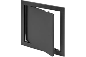 Vent Systems 8" x 8" Inch Anthracite Plastic Wall Hole Cover - Plumbing Access Panel for Drywall - Crawl Space Door - Ceiling Access Panel - Electrical Panel Cover - Access Door in Home and Garage