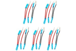 FXC Rocker Switch Jumper Wires Set with Male and Female Terminal for On/Off Rocker Switch Wiring 5 pin (5 Sets)