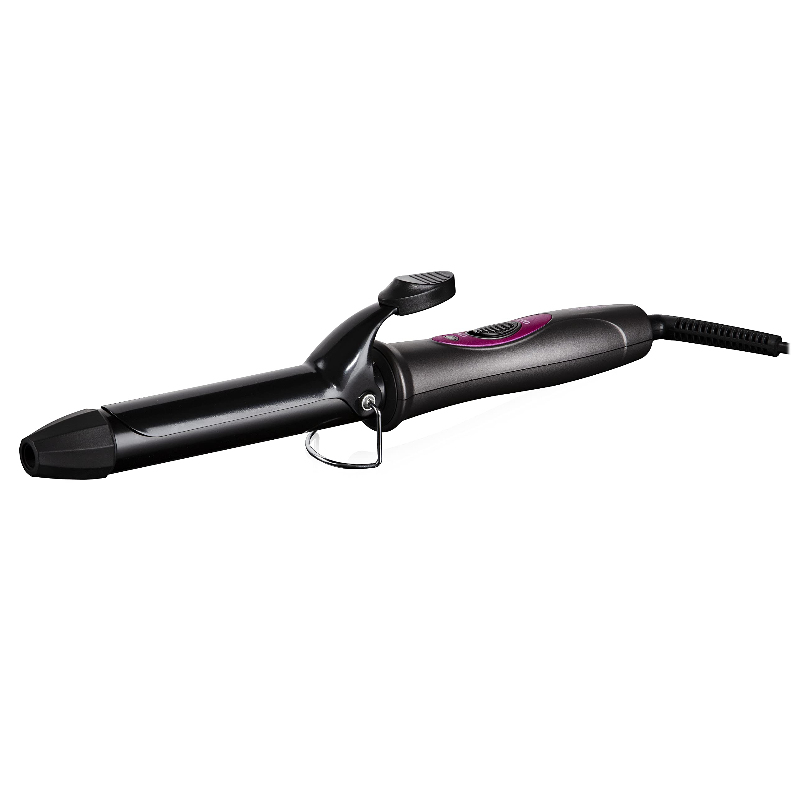 Carmen C81068 Neon 25mm Curling Tong with Keratin-Infused Coating, 90-Second Heat-Up Time, Graphite/Pink