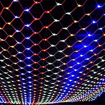 Led Net Lights Outdoor Waterproof Patio Garden Yard Fairy Lights String Battery Powered 8 Mode Curtain Window Wall Tree Decor(Color) (Color : Color, Size : 1.51.5M-110V)