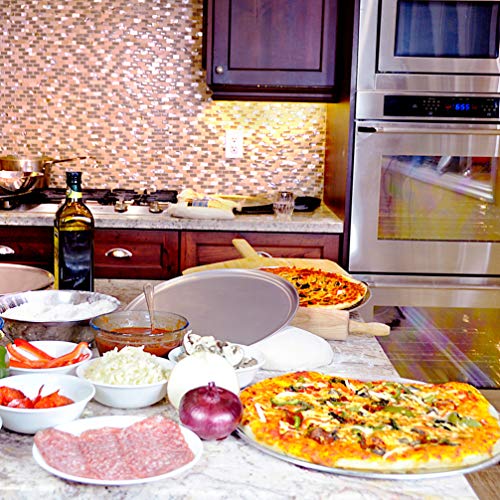 image for Crown Cookware Crown Solid Pizza Pan 14 inch, 2 Pack, Pizza Tray for O