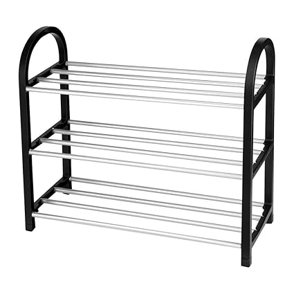 Fdit Shoe Rack Organizer Storage Bench Plastic Aluminum Metal