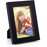 RPJC 4x6 inch Picture Frames Made of Solid Wood High Definition Glass for Table Top Display and Wall Mounting Photo Frames Black