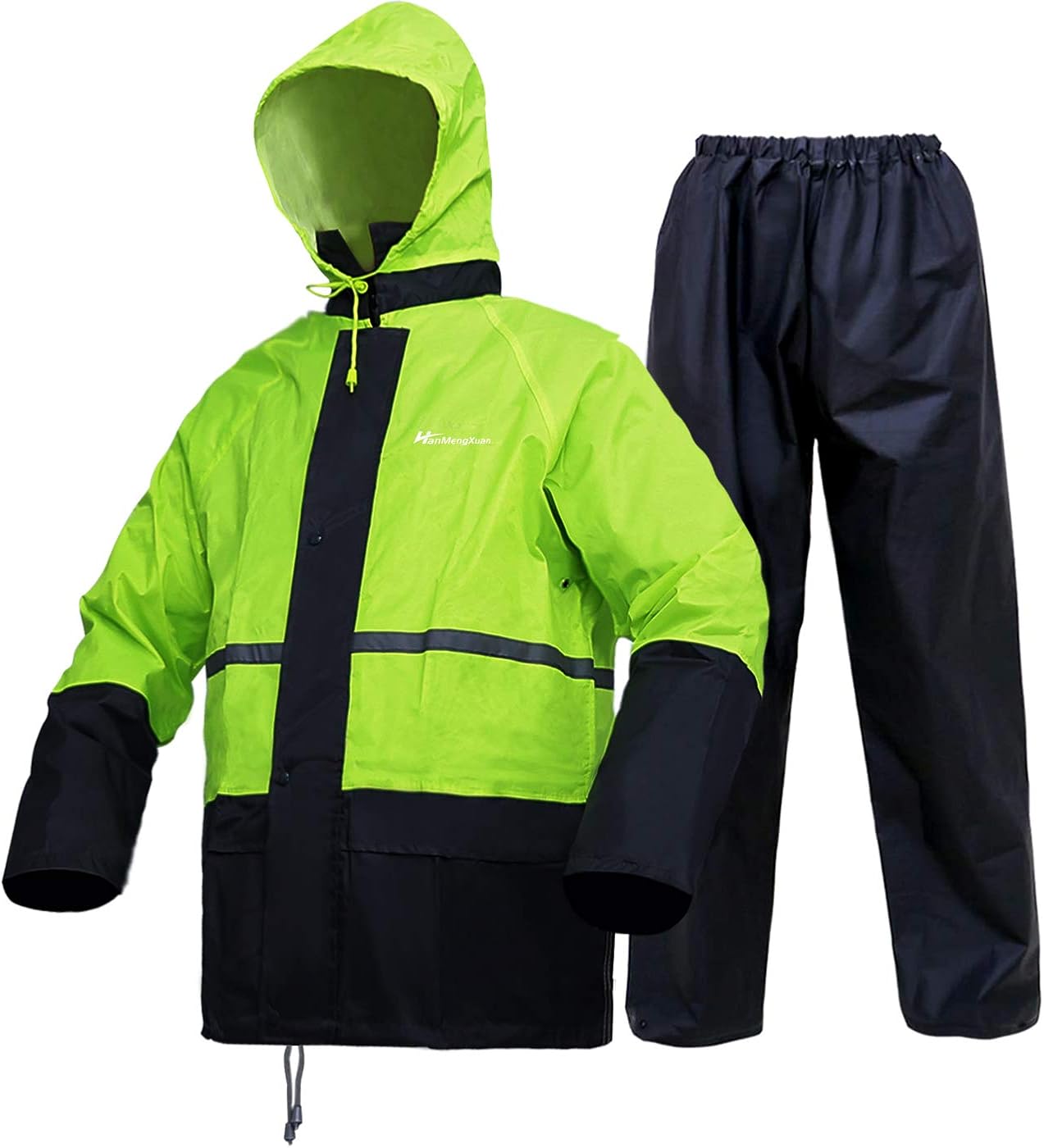 HANMENGXUAN Rain Suits for Men Women Waterproof Jacket with Pants Work
