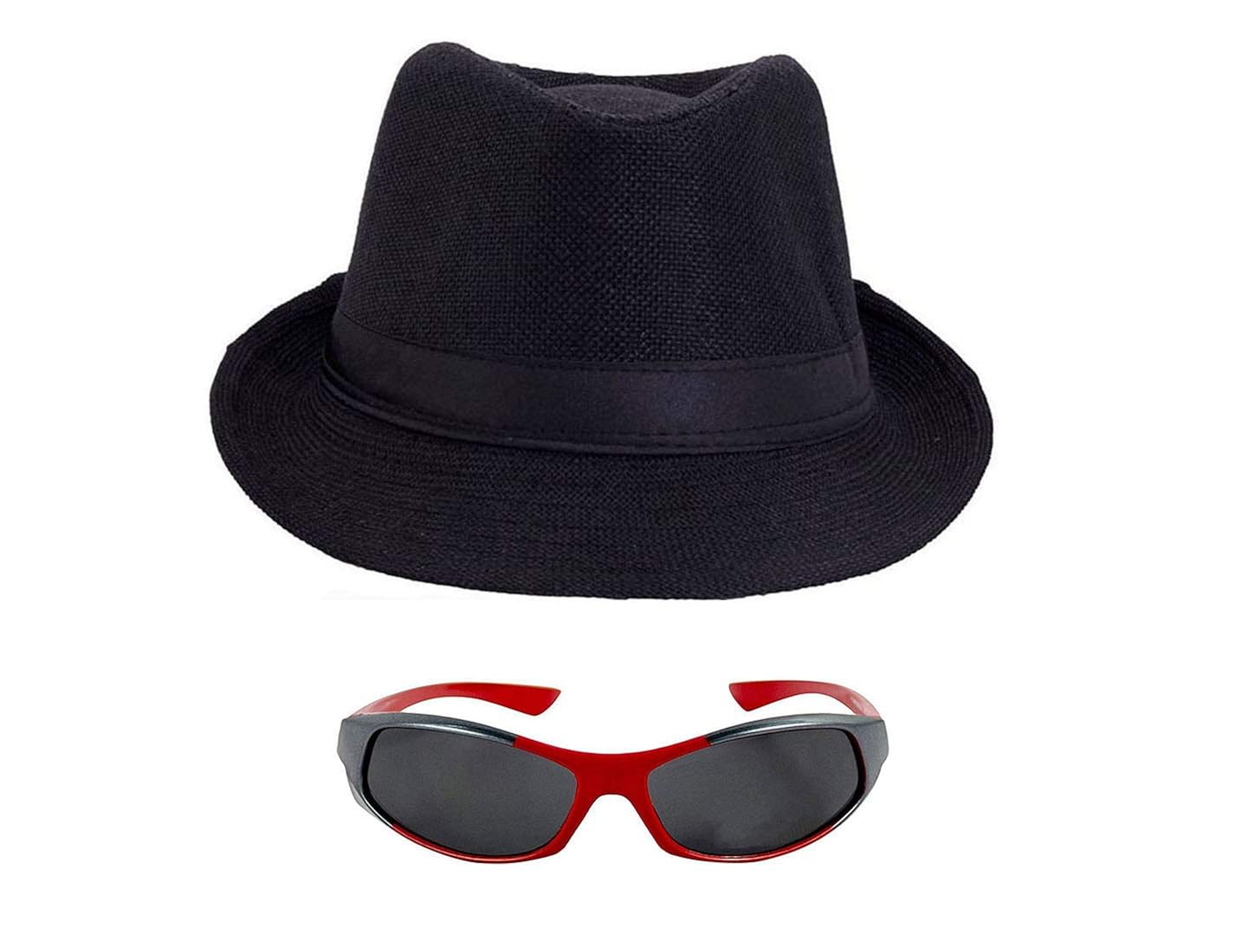 Buy faas Kids Sunglass & Hat Summer Gift for Boys & Girls (Black & Red
