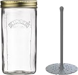 Kilner 1 Litre Pickle Jar with Silicone Lifter Wide Mouth