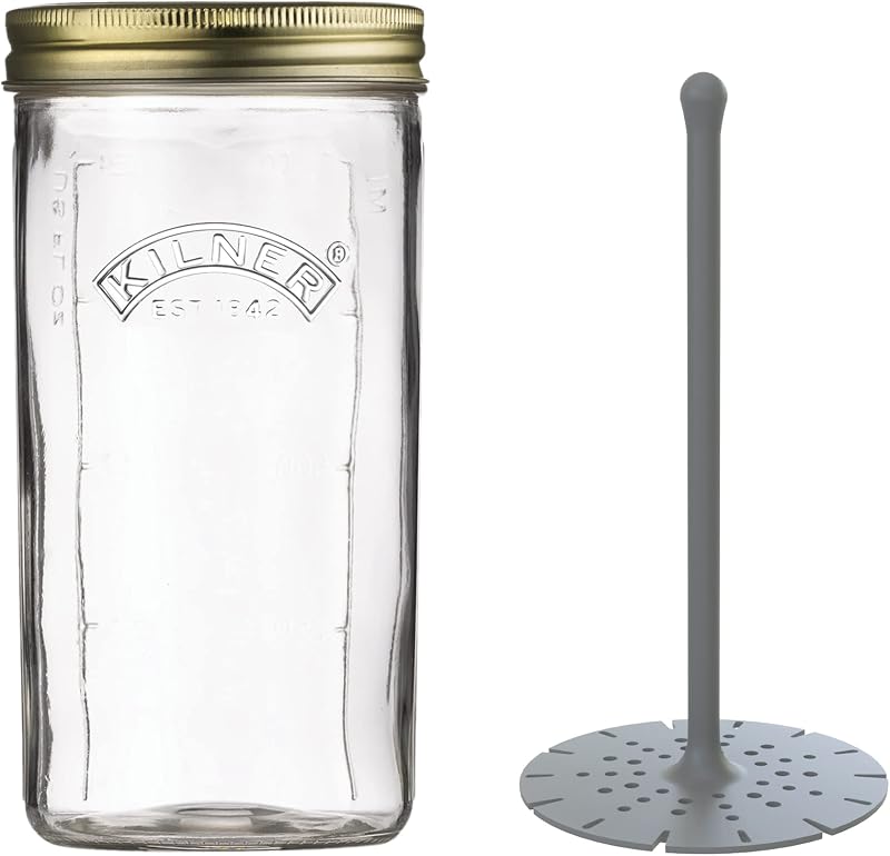 Kilner 1 Litre Pickle Jar with Silicone Lifter Wide Mouth