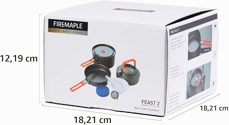 Feast 2 Kit de Utensilios Cocina de Camping Naranja