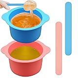 Silicone Wax Warmer Liners with Spatula Sticks - 2