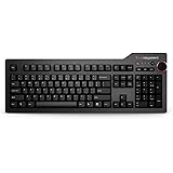 Das Keyboard 4 Professional Wired Mechanical Keyboard, Cherry MX Brown Mechanical Switches, 2-Port USB 3.0 Hub, Volume Knob,